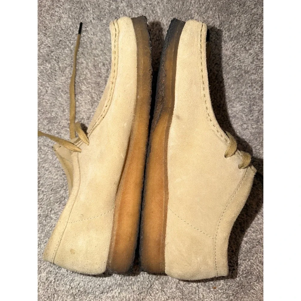 Clarks Originals Wallabee Maple Tan Suede Moccasin Shoes 10.5 M Mens